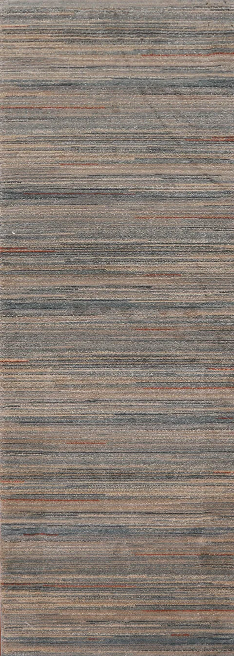 Striped Modern Oriental Runner Rug 2x7