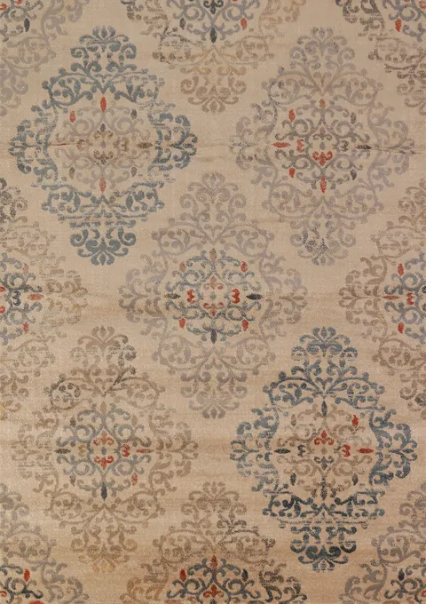 All-Over Floral Modern Oriental Rug 5x7
