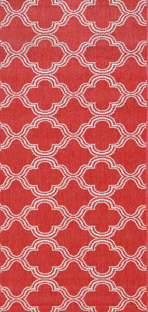 All-Over Modern Outdoor Foyer Runner Rug 2x5