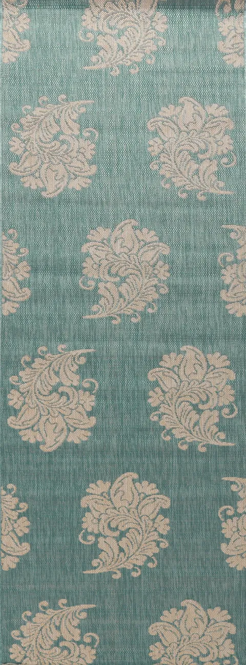 Floral Modern Outdoor Runner Rug 2x9