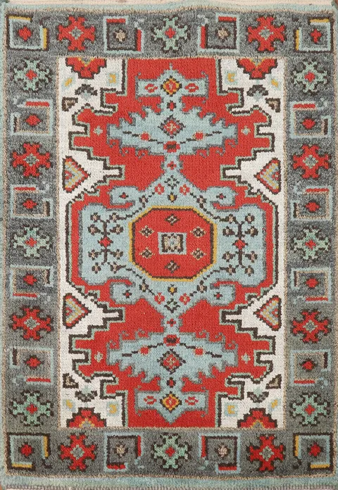 Handmade Wool Viss Indian Accent Rug 2x3