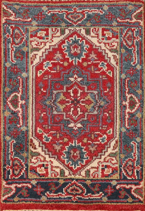 Geometric Red Heriz Serapi Oriental Rug 2x3