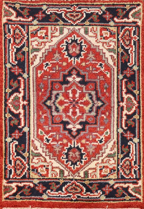 Geometric Heriz Serapi Oriental Rug 2x3