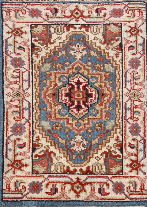 Light Blue Heriz Serapi Oriental Rug 2x3
