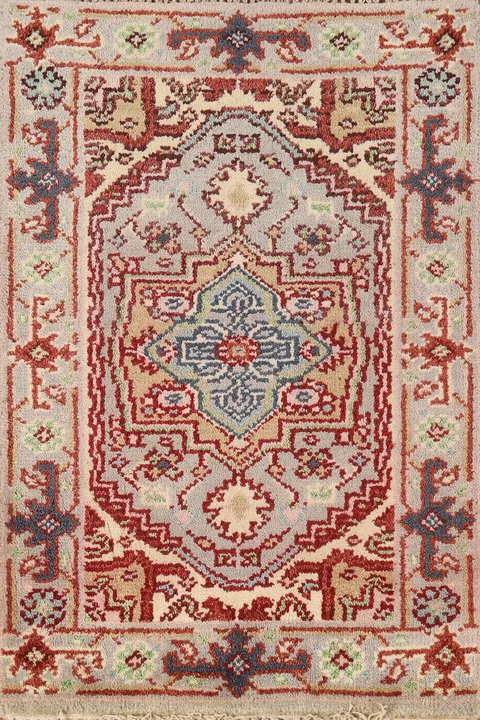 Geometric Wool Heriz Serapi Oriental Rug 2x3