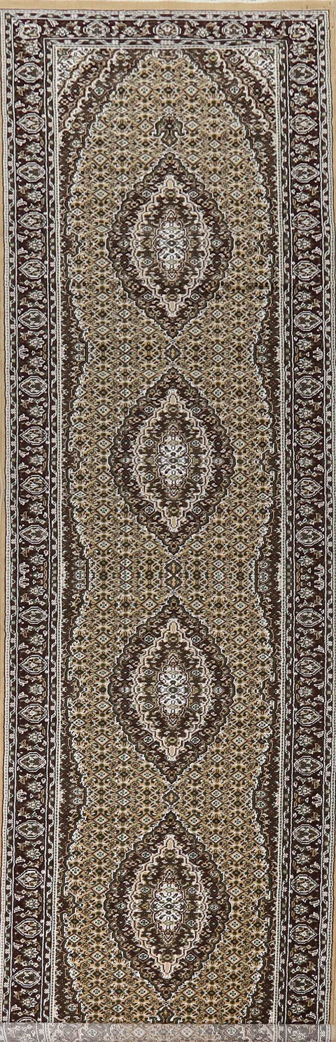 Geometric Bidjar Turkish Runner Rug 3x16