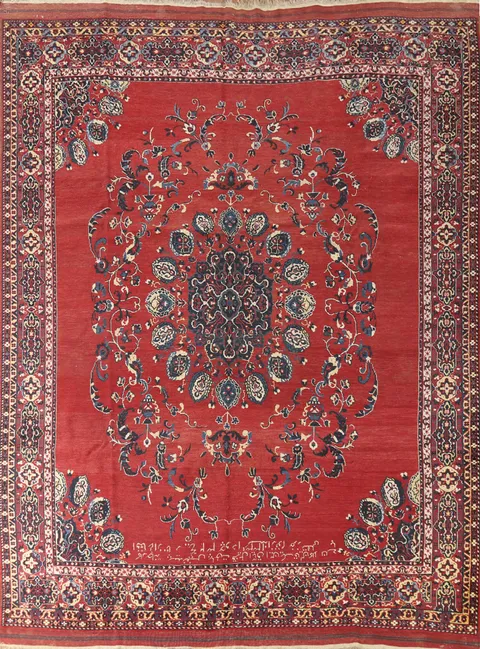 Antique Vegetable Dye Signed Balouch Oriental Area Rug 8x11