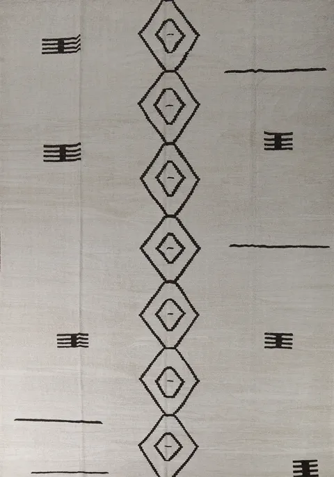 Nomadic Wool Kilim Turkish Area Rug 10x13