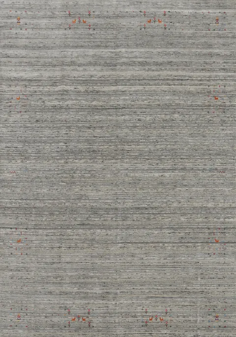 Gray Wool Gabbeh Oriental Area Rug 9x12