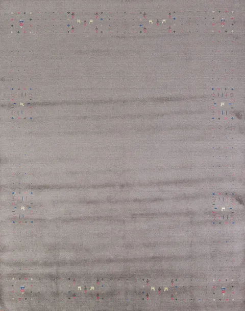 Handmade Gray Gabbeh Indian Area Rug 8x10