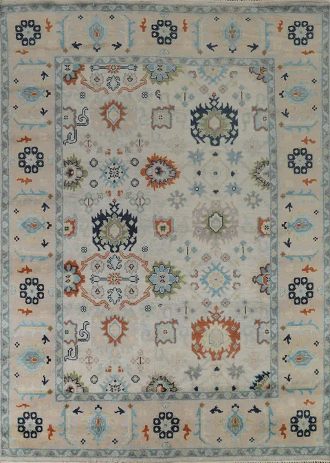 Handmade Wool Oushak Indian Area Rug 8x10
