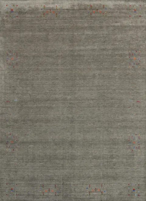 Handmade Gray Gabbeh Oriental Area Rug 9x12