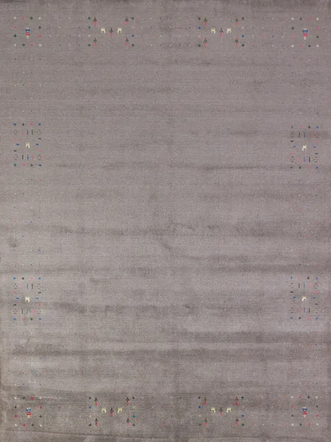 Handmade Gray Gabbeh Indian Area Rug 8x10