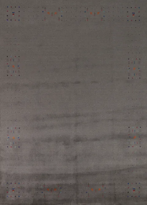Gray Wool Gabbeh Indian Area Rug 8x10