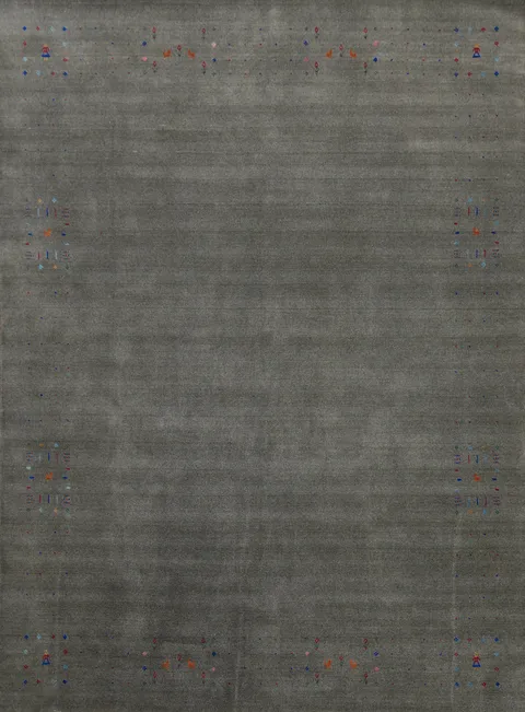 Gray Wool Gabbeh Indian Area Rug 8x10