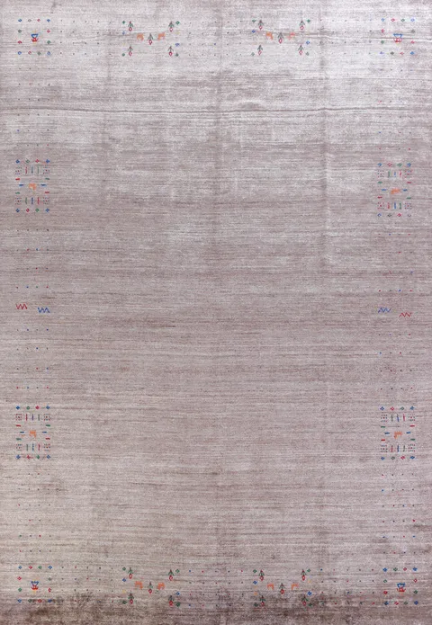 Silk Gabbeh Oriental Area Rug 9x12