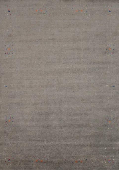 Gray Wool Gabbeh Oriental Area Rug 9x12