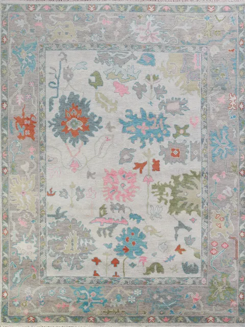 Floral Oushak Indian Area Rug 8x10