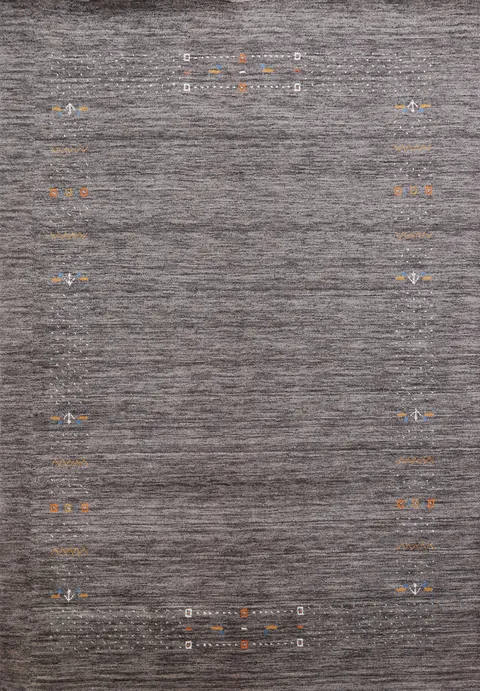 Handmade Gray Gabbeh Oriental Area Rug 6x8