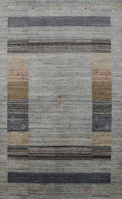 Tribal Wool Gabbeh Indian Rug 4x6