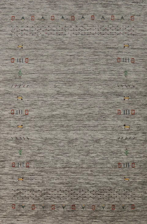 Handmade Wool Gabbeh Oriental Rug 4x6