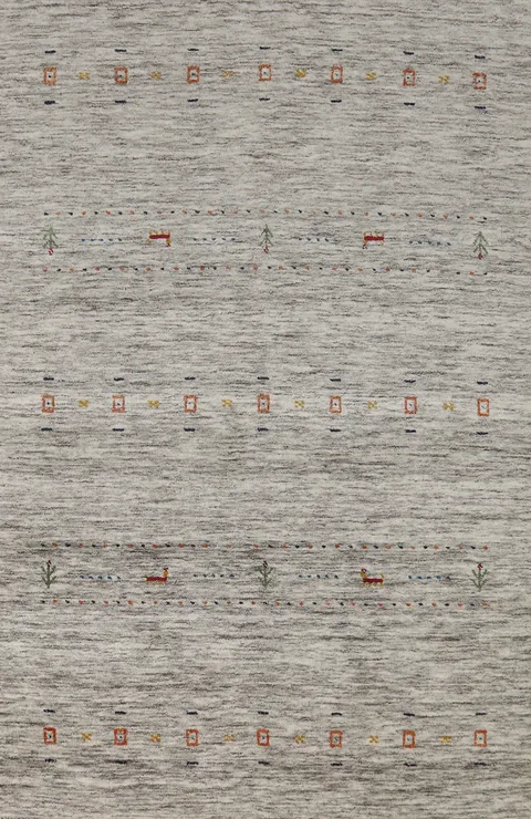 Tribal Wool Gabbeh Oriental Rug 4x6