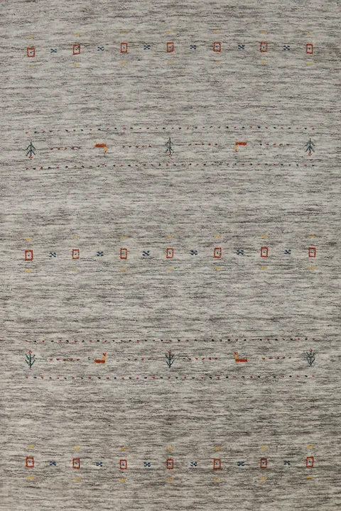Striped Wool Tribal Gabbeh Oriental Accent Rug 4x6