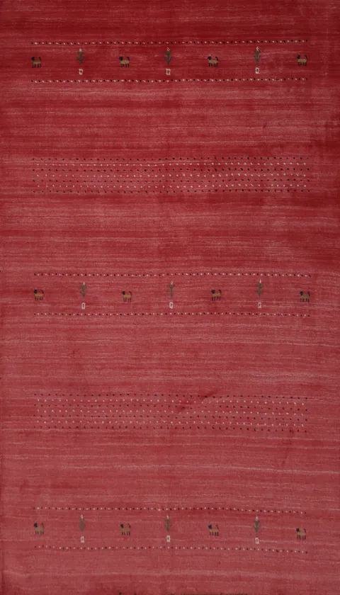 Exquisite Gabbeh Area Rug 5x8 Featuring Tribal Pattern Highlights