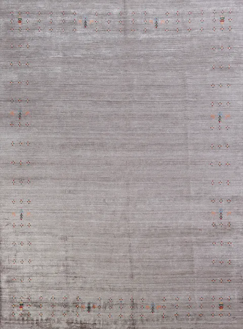 Handmade Gray Gabbeh Indian Area Rug 8x10