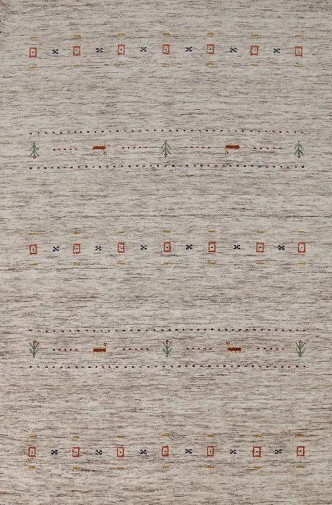 Handmade Wool Gabbeh Indian Rug 4x6