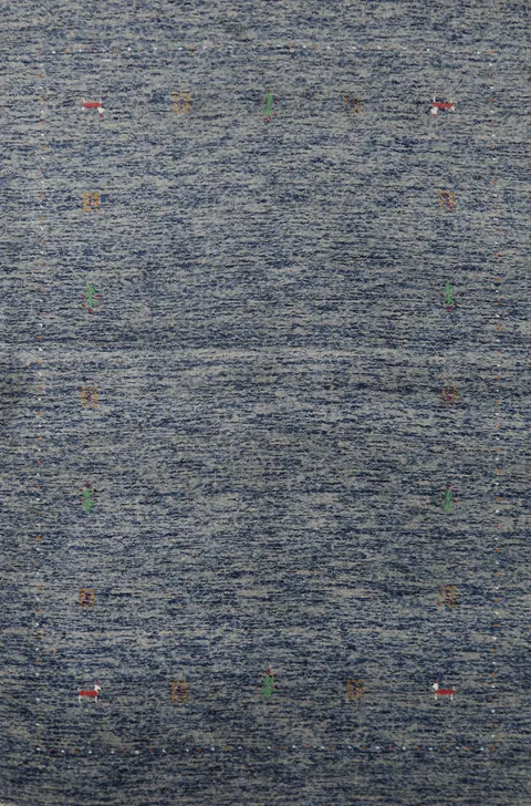 Tribal Blue Gabbeh Oriental Rug 4x6
