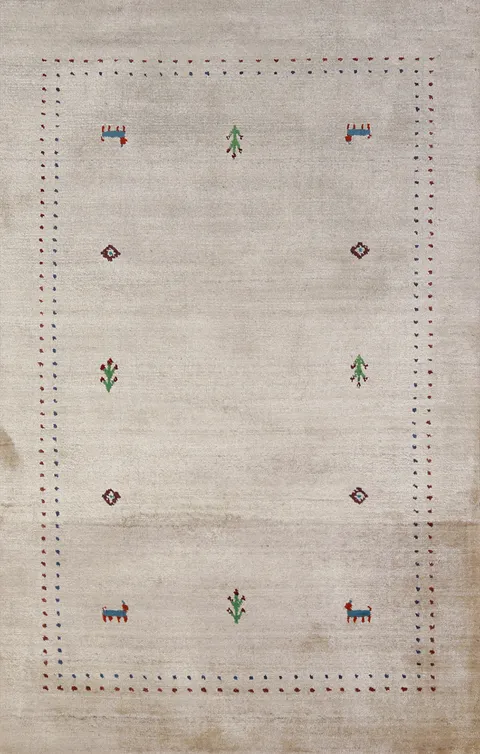 Handmade Wool Gabbeh Indian Rug 3x5