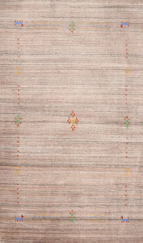 Handmade Wool Tribal Gabbeh Indian Rug 3x5