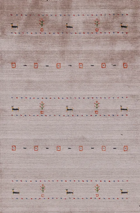 Little Animals Design Gabbeh Oriental Rug 3x5