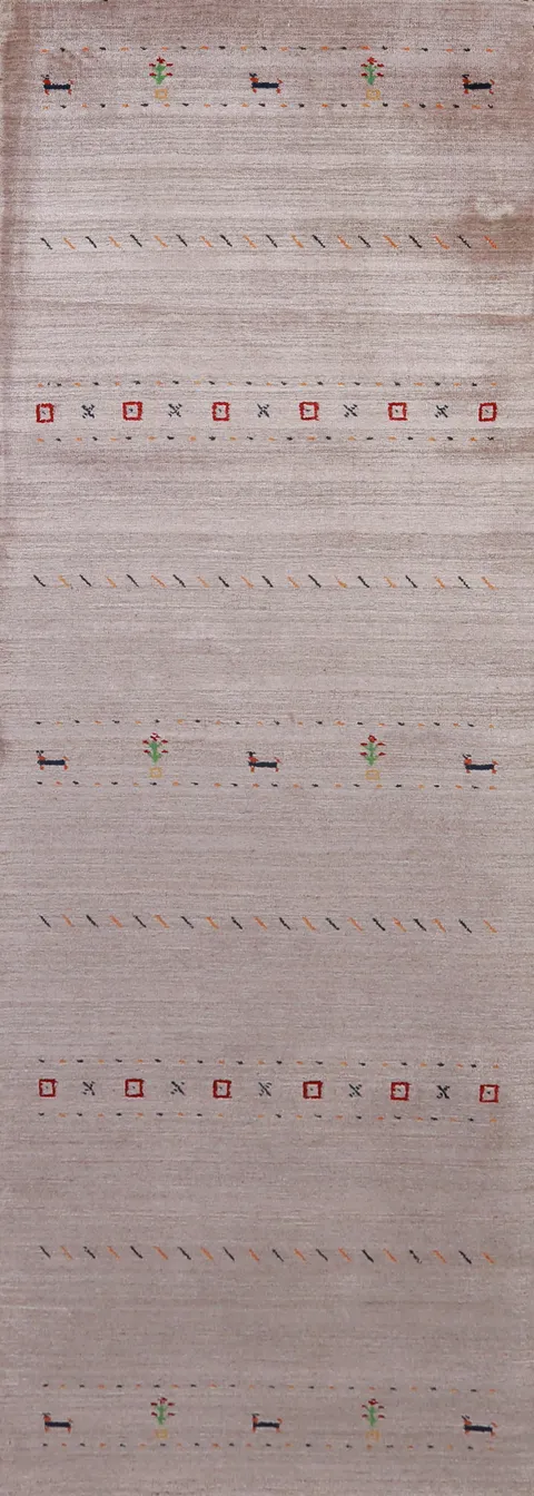 Tribal Gabbeh Indian Runner Rug 3x10