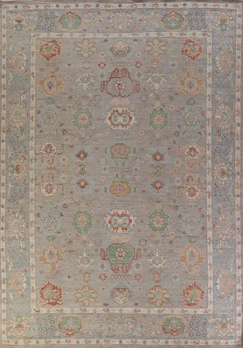 Vegetable Dye Oushak Turkish Area Rug 10x13