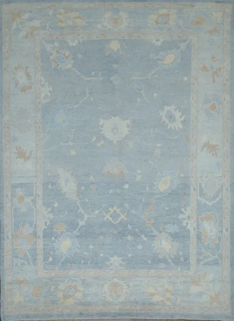 Vegetable Dye Oushak Turkish Area Rug 8x12