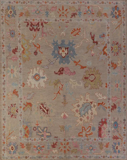 Vegetable Dye Oushak Turkish Area Rug 8x10
