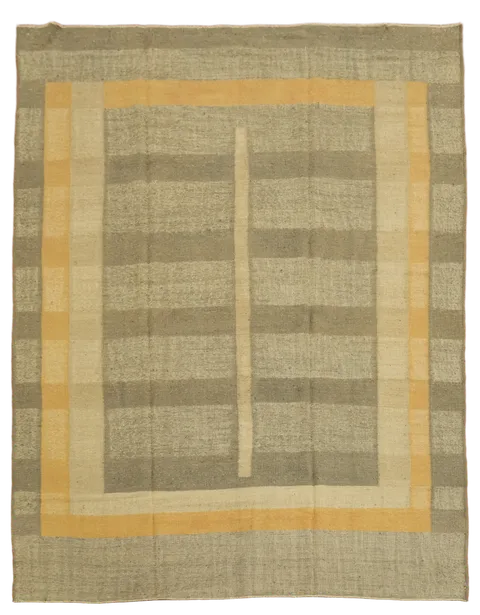 Vegetable Dye Contemporary Jute Kilim Turkish Area Rug 9x12