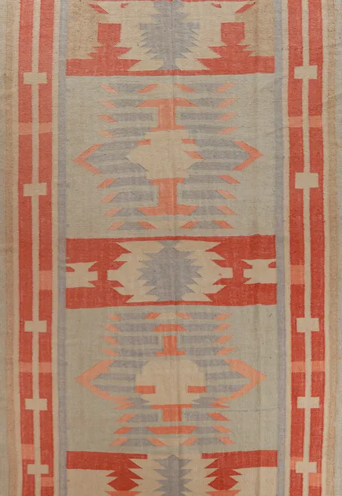 Vegetable Dye Modern Jute Kilim Turkish Area Rug 10x13