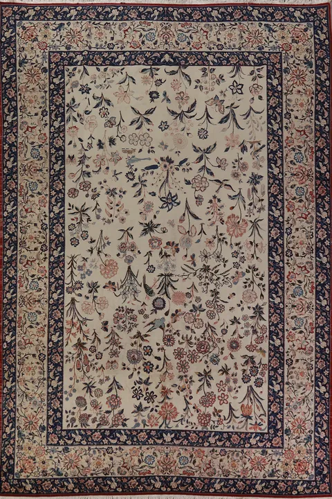 Pre-1900 Vegetable Dye Isfahan Persian Area Rug 8x12