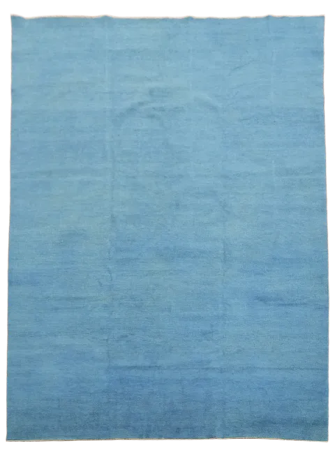 Graceful Plain Blue Gabbeh Persian Rug: Perfect for Minimalist Interiors 10'x13'