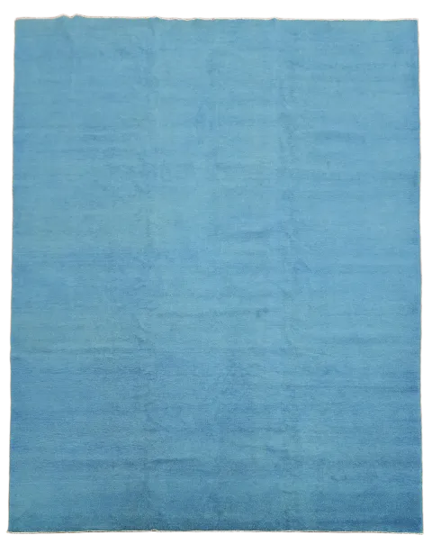 Skye Blue Modern Wool Gabbeh Vegetable Dye Area Rug 10x13