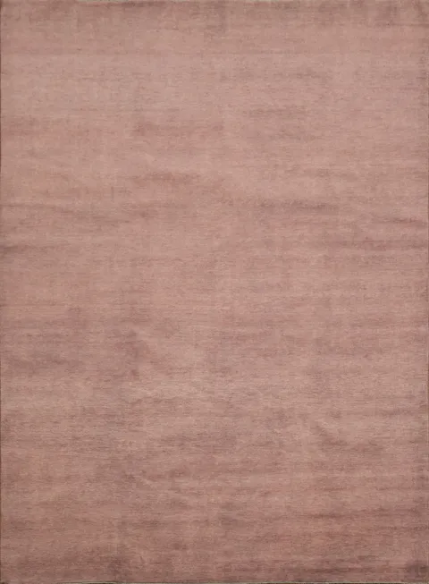Mauve Purple Solid Gabbeh Hand-Knotted Persian Large Rug 9x12