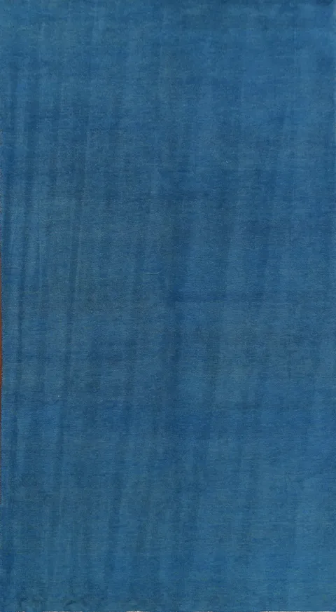 Modern Vegetable Dye Blue Gabbeh Persian Area Rug 5x10