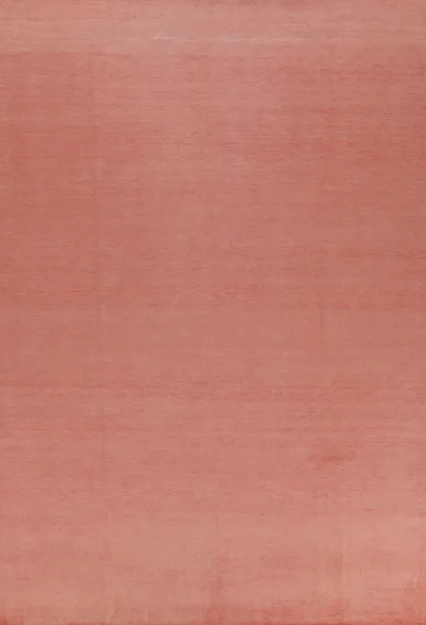Solid Wool Pink Gabbeh Persian Area Rug 9x12
