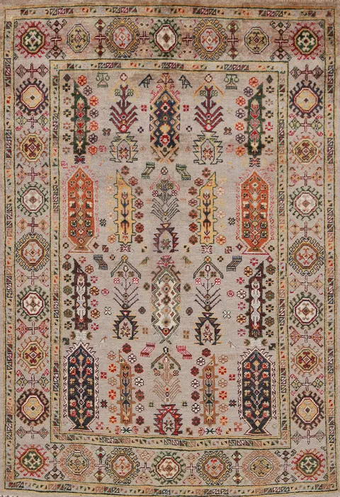 Handmade Wool Kazak Oriental Rug 4x6