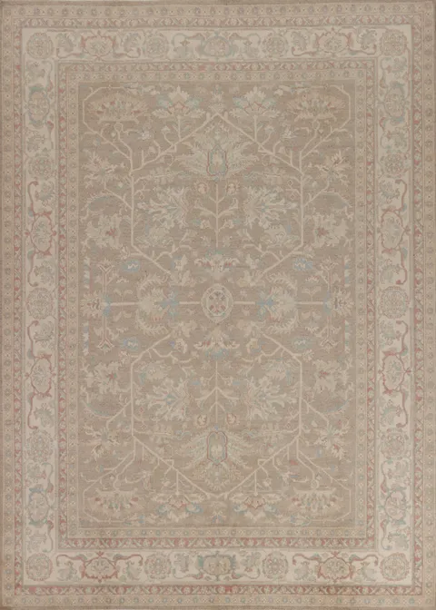 Vegetable Dye Wool Floral Oushak Oriental Area Rug 8x10