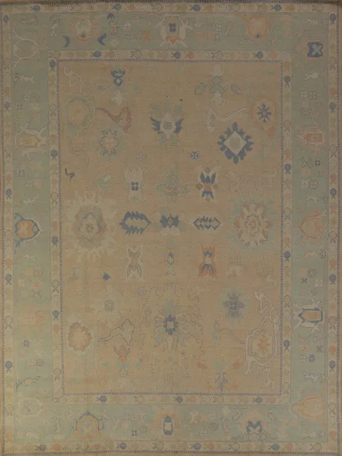 Vegetable Dye Oushak Turkish Area Rug 8x10