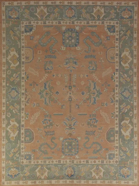 Handmade Wool Oushak Vegetable Dye Area Rug 8x10